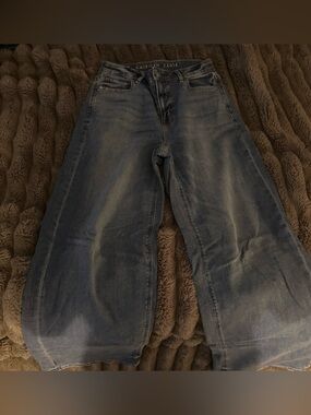 American Eagle Outfitters Wide-Leg Jeans - Light Blue Wash